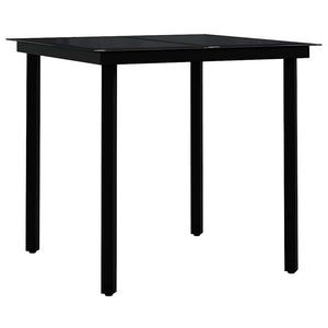 vidaXL 3-Piece Outdoor Dining Set Black
