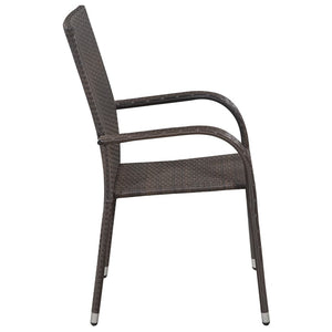 vidaXL 3-Piece Garden Dining Set Brown and Black