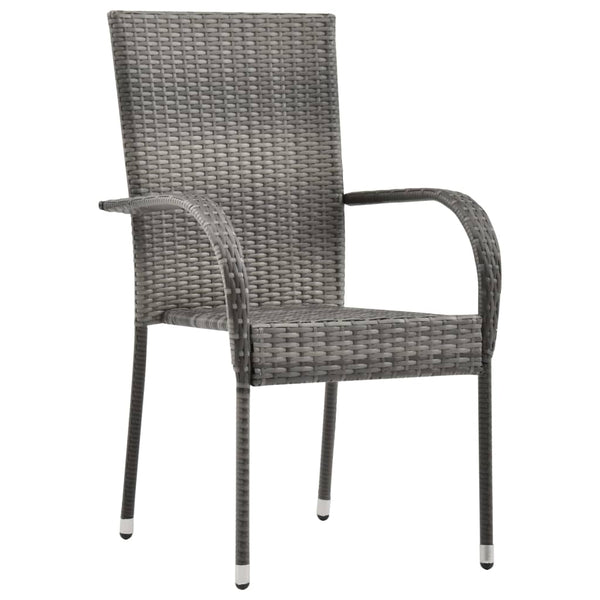 vidaXL 3-Piece Garden Dining Set Grey and Black