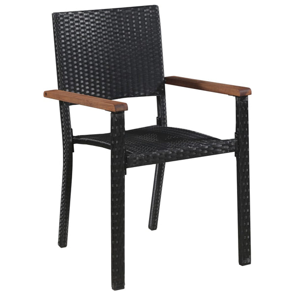 vidaXL 3-Piece Outdoor Dining Set Black