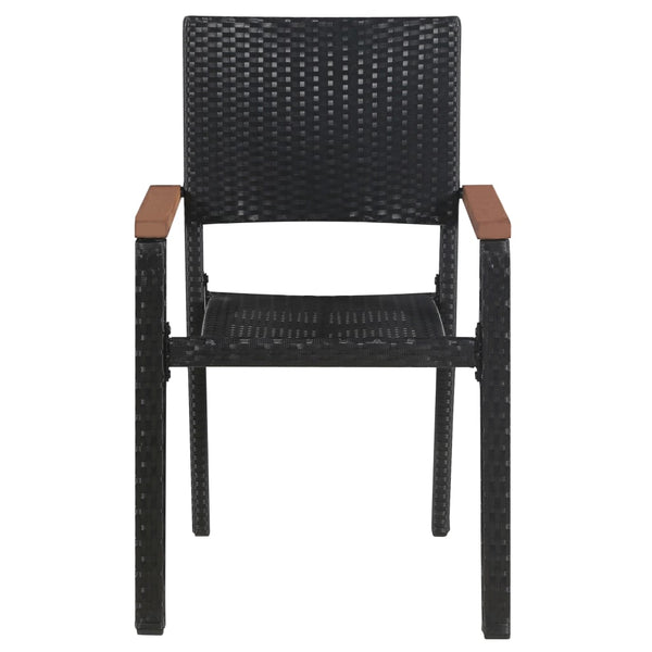 vidaXL 3-Piece Outdoor Dining Set Black