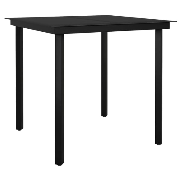 vidaXL 3-Piece Outdoor Dining Set Black