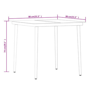 vidaXL 3-Piece Garden Dining Set with Cushions Grey