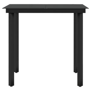 vidaXL 3-Piece Garden Dining Set with Cushions Black
