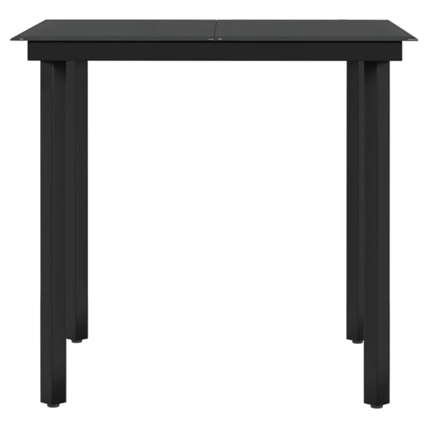vidaXL 3-Piece Garden Dining Set with Cushions Black