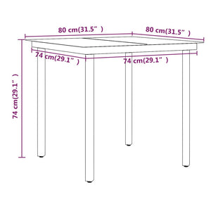 vidaXL 3-Piece Garden Dining Set with Cushions Black