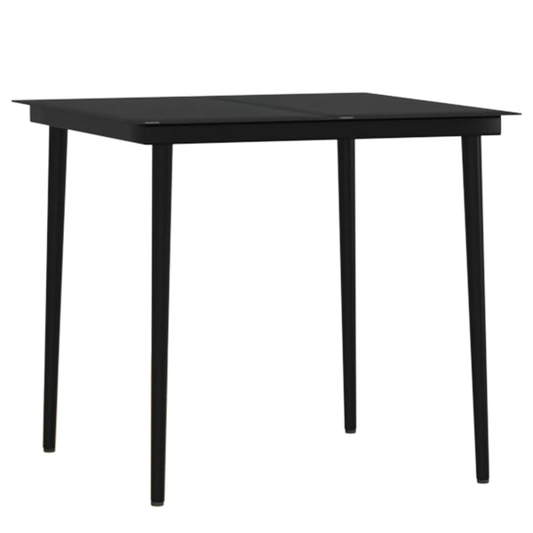 vidaXL 3-Piece Garden Dining Set with Cushions Black