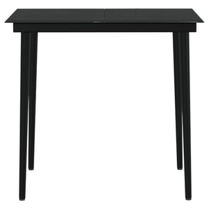 vidaXL 3-Piece Garden Dining Set with Cushions Black