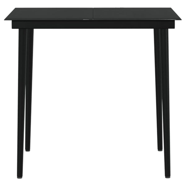 vidaXL 3-Piece Garden Dining Set with Cushions Black