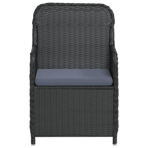 vidaXL 3-Piece Garden Dining Set with Cushions Black