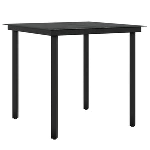 vidaXL 3-Piece Garden Dining Set with Cushions Black