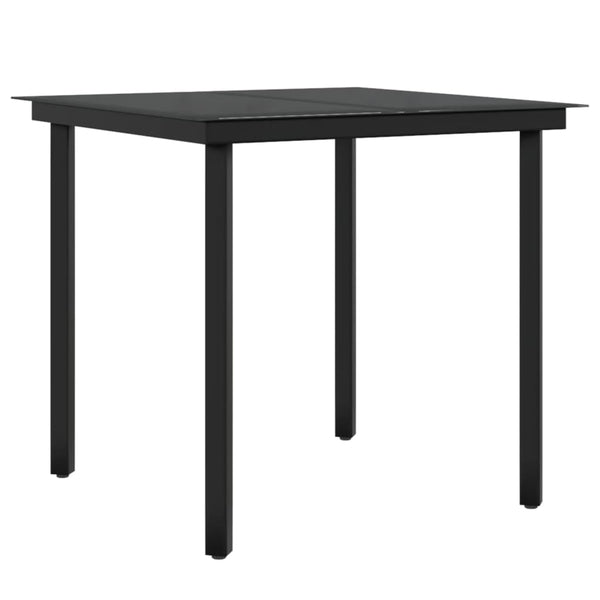 vidaXL 3-Piece Garden Dining Set with Cushions Black
