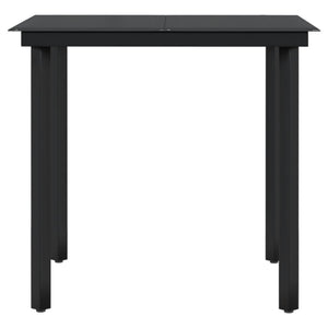 vidaXL 3-Piece Garden Dining Set with Cushions Black