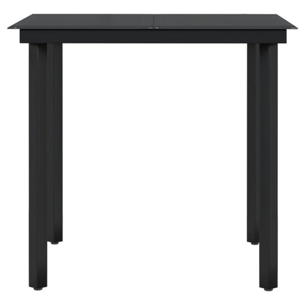 vidaXL 3-Piece Garden Dining Set with Cushions Black