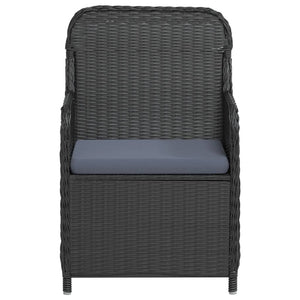 vidaXL 3-Piece Garden Dining Set with Cushions Black