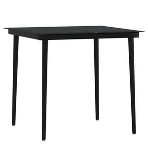 vidaXL 3-Piece Garden Dining Set with Cushions Black