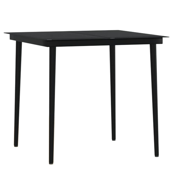 vidaXL 3-Piece Garden Dining Set with Cushions Black