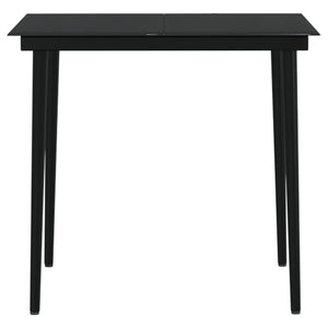 vidaXL 3-Piece Garden Dining Set with Cushions Black