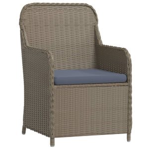 vidaXL 3-Piece Outdoor Dining Set with Cushions Brown