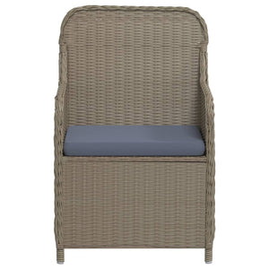 vidaXL 3-Piece Outdoor Dining Set with Cushions Brown
