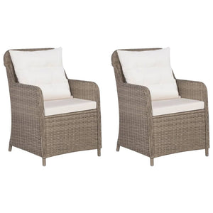 vidaXL 3-Piece Garden Dining Set Brown