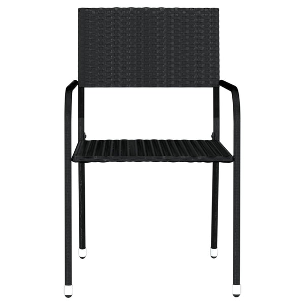 vidaXL 3-Piece Outdoor Dining Set Black