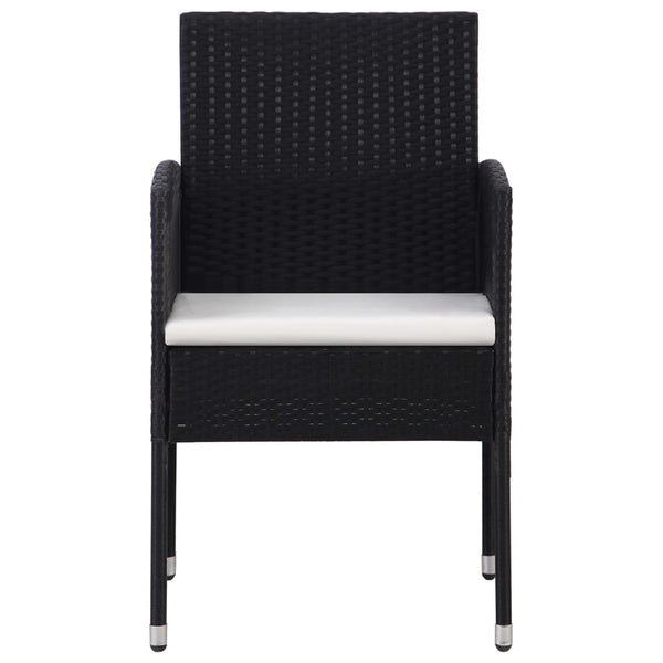 vidaXL 3-Piece Outdoor Dining Set Black