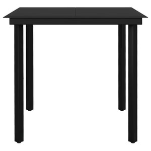 vidaXL 3-Piece Outdoor Dining Set Black