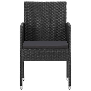 vidaXL 3-Piece Outdoor Dining Set Black