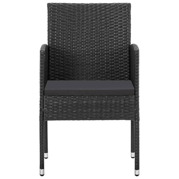vidaXL 3-Piece Outdoor Dining Set Black