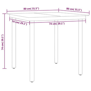 vidaXL 3-Piece Outdoor Dining Set Black