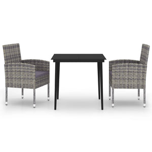 vidaXL 3-Piece Outdoor Dining Set Anthracite