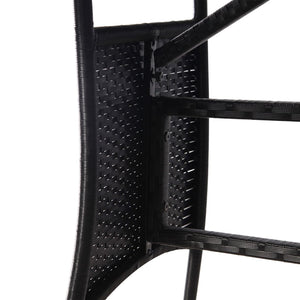 vidaXL Garden Table Black 170x80x74 cm Poly Rattan