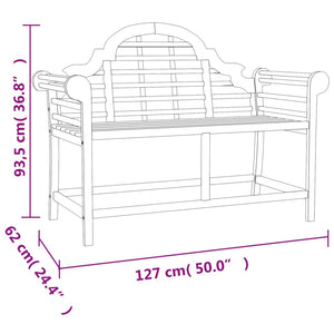 4-tlg. Garten-Lounge-Set Massivholz Teak