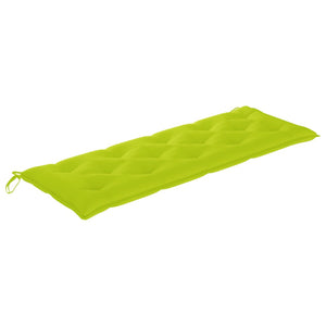 vidaXL Batavia Bench with Light Green Cushion 150 cm Solid Teak Wood