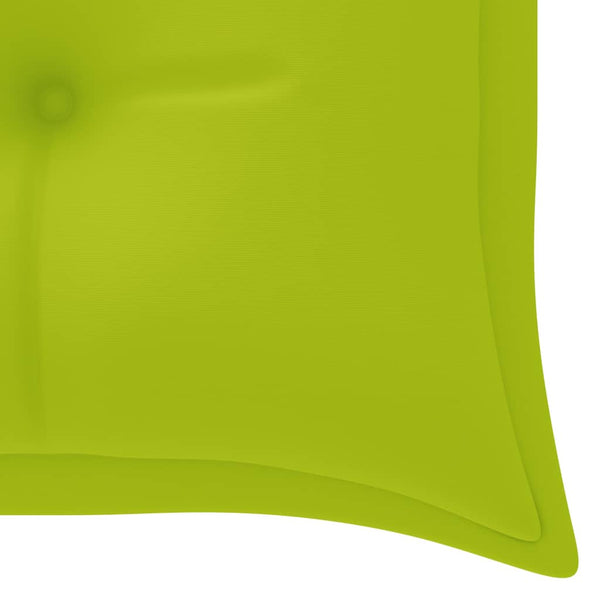 vidaXL Batavia Bench with Light Green Cushion 150 cm Solid Teak Wood