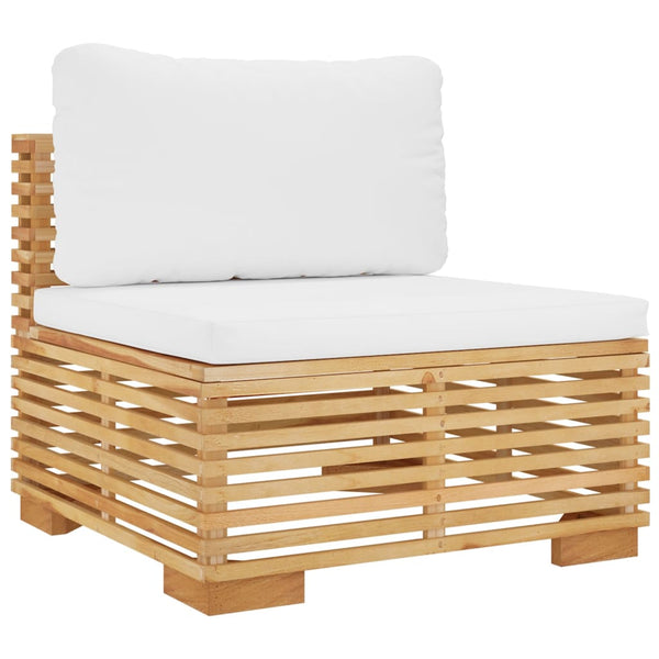 vidaXL 3-Piece Garden Lounge Set with Cushions Solid Teak Wood