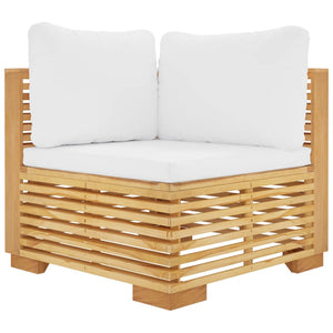 vidaXL 3-Piece Garden Lounge Set with Cushions Solid Teak Wood