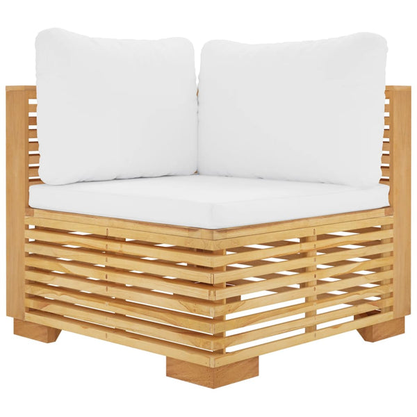 vidaXL 3-Piece Garden Lounge Set with Cushions Solid Teak Wood