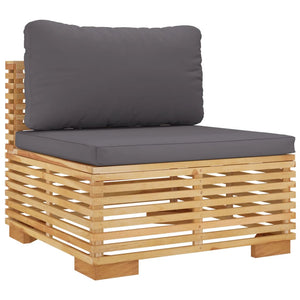 vidaXL 3-Piece Garden Lounge Set with Cushions Solid Teak Wood