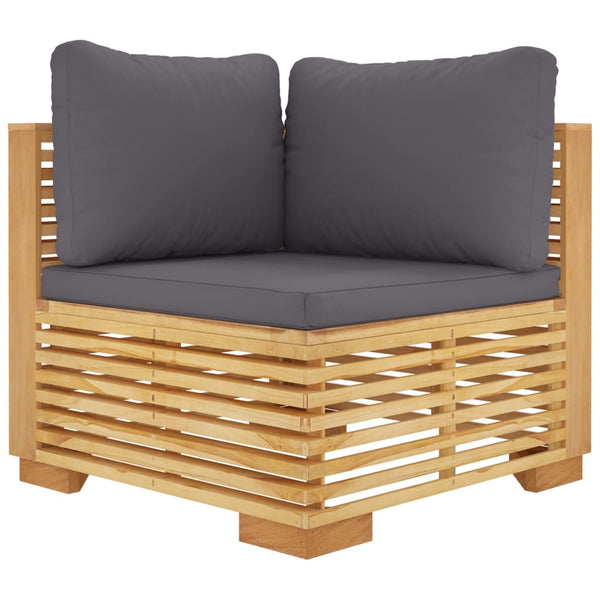 vidaXL 10-piece Solid Teak Garden Lounge Set with Cushions
