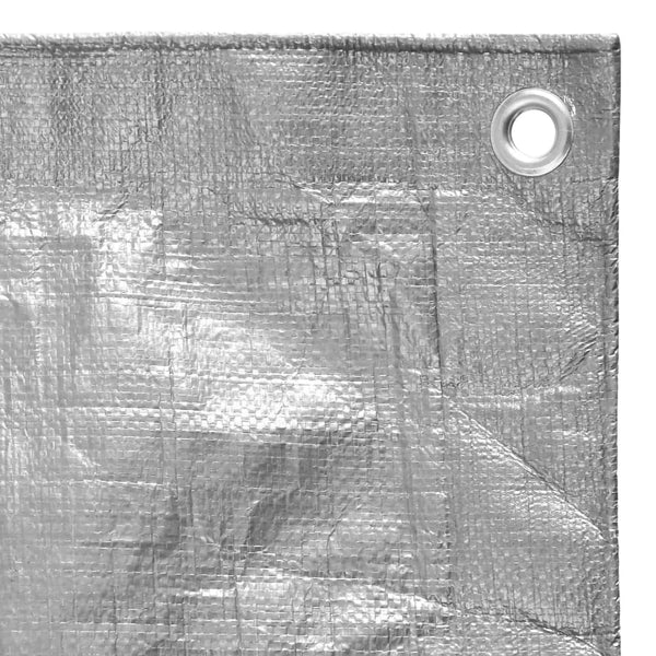 vidaXL Tarpaulin 180 g/m² 3x3 m Grey HDPE