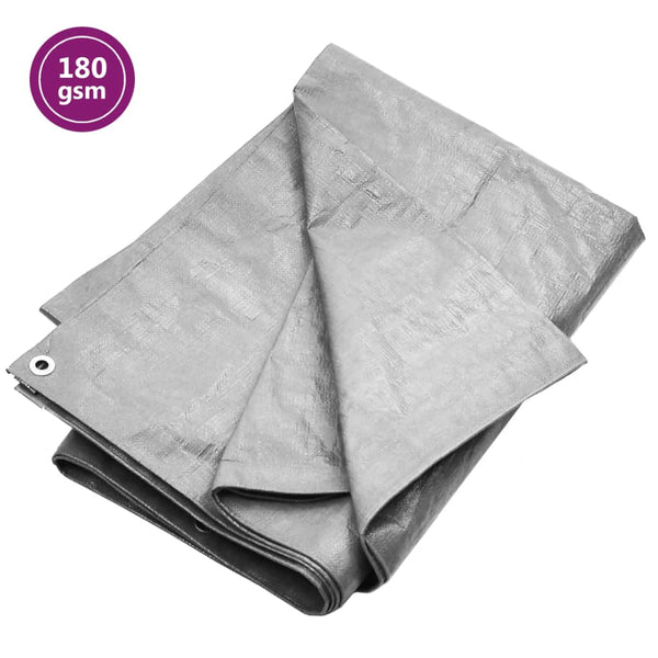 vidaXL Tarp 180 g/m² 4x8 m Grey HDPE