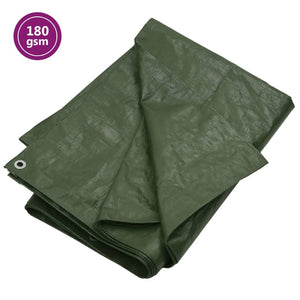 vidaXL Tarpaulin 180 g/m² 4x8 m Green HDPE