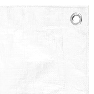 vidaXL Tarpaulin 180 g/m² 6x6 m White HDPE
