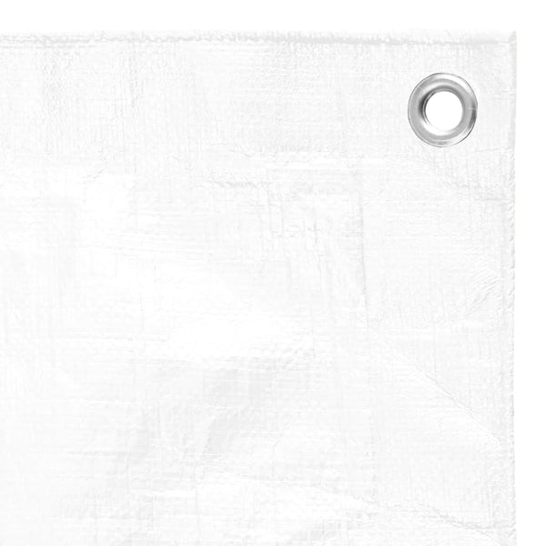 vidaXL Tarpaulin 180 g/m² 6x8 m White HDPE