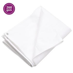 vidaXL Tarpaulin 260 g/m² 3x6 m White HDPE