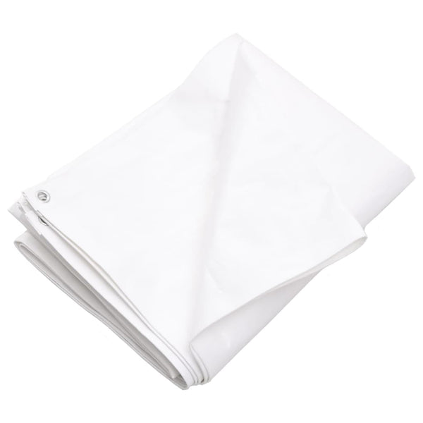 vidaXL Tarpaulin 260 g/m² 3x6 m White HDPE