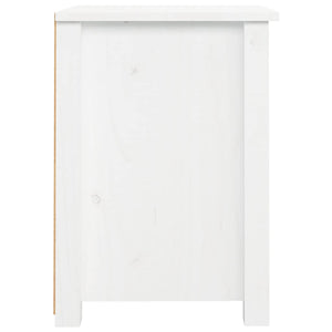 Weißer Nachttisch Kiefer Massivholz 40x35x49 cm