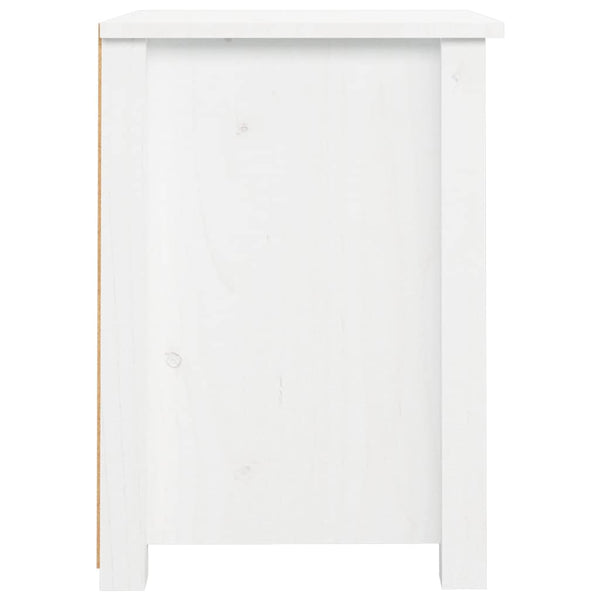 Weißer Nachttisch Kiefer Massivholz 40x35x49 cm